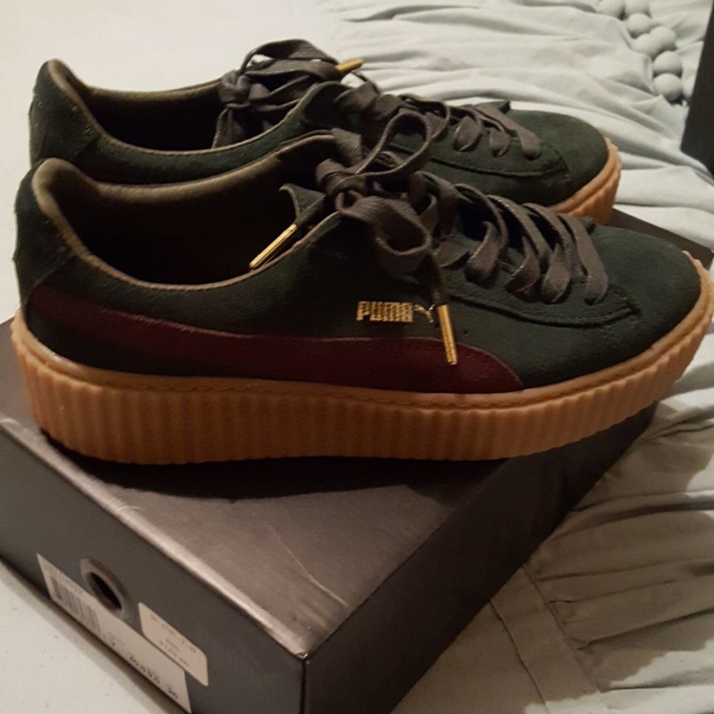 Green/ bordeaux fenty creepers